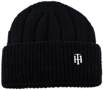 Tommy Hilfiger Mixed Knit TH Monogram Beanie (AW0AW13827) black