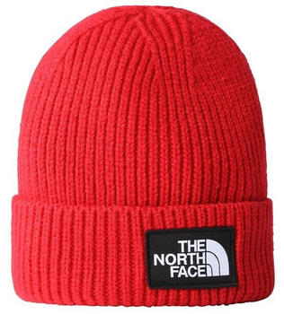 The North Face Logo Box Cuff Beanie (NF0A3FJX) red