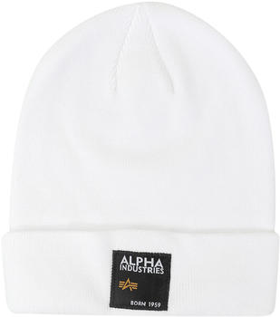 Alpha Industries Label Beanie Weiß (118934-009)