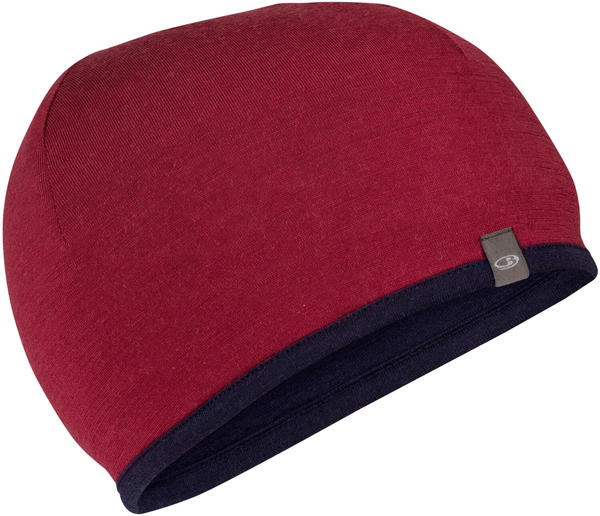 Icebreaker Unisex Pocket Hat (IBM200) Cherry/Midnight Navy