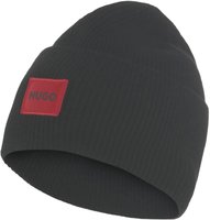 HUGO Beanie "Xaff 6" mit Logobadge
