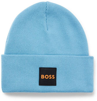 Hugo Boss Zweilagige Mütze mit Logo-Aufnäher - Style Fantastico_Hat 50497958 Hellblau ONESI