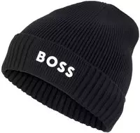 BOSS GREEN Beanie "Asic Beanie" aus Rippenstrick