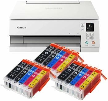 Canon PIXMA TS6351a weiß mit 15 kompatiblen XXL Patronen