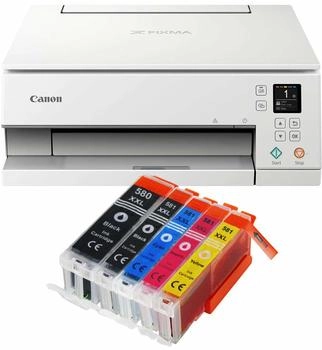 Canon PIXMA TS6351a weiß mit 5 kompatiblen XXL Patronen