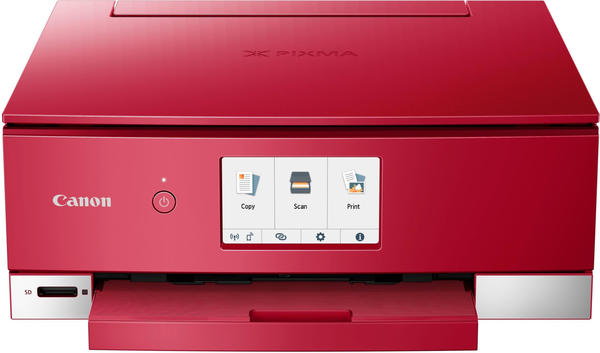 Canon PIXMA TS8252 rot Bundle mit 6 kompatiblen Patronen + USB Kabel