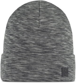 Buff Merinowolle M&uuml;tze Heavyweight fog grey multi stripes (118187.952.10.00)