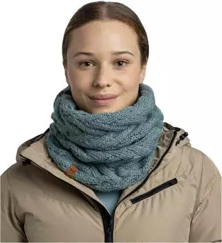 Buff Knitted & Fleece Neckwarmer Caryn (123518) blue glass