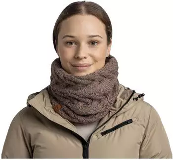 Buff Knitted & Fleece Neckwarmer Caryn (123518) cobblestone