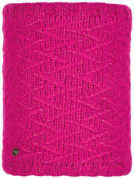 Buff Knitted & Polar Fleece Neckwarmer Ebba bright pink