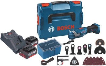 Bosch GOP 18V-34 (2x 4,0 Ah + Ladegerät + L-Boxx + 17tlg. Zubehör-Set)