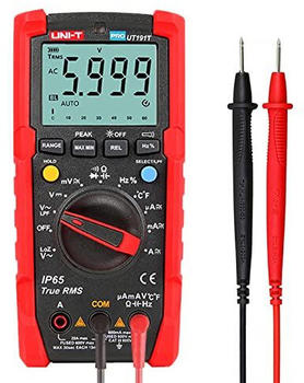 Uni-T UT191T Professionelles mit IP65 600V AC/DC 20A 10Hz-1MHz -40°C-400°C/-40°F-752°F Rot / Grau