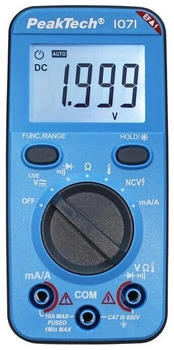 PeakTech Digital-Multimeter 10A AC/DC 600V CAT III mit NCV (P 1071)