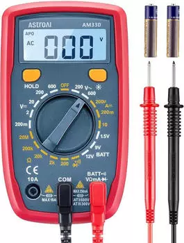 AstroAI Digital Multimeter AC/DC Spannung, Widerstand, Kontinuit&auml;t, Blau