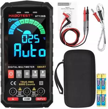 Habotest HT126A Digital-Multimeter True RMS, CAT III 600V, 6000 Counts (HT126A)