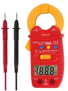 Velleman Digitale Mini-Stromzange CAT III 600V AC mit Data-Hold-Funktion (DCM100)