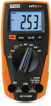 HT Instruments HT211 Kompaktes Digitalmultimeter mit Temperaturmessfunktion (1010180)