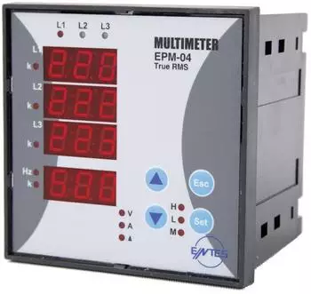 ENTES EPM-04C-96 Einbaumessger&auml;t AC-Multimeter Spannung, Strom, Frequenz (EPM-04C-96)