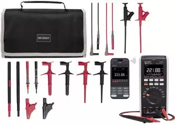Voltcraft VC-891 Multimeter mit MLSet-100 Messleitungen und Tasche (VC-12884330+VC-18652745)
