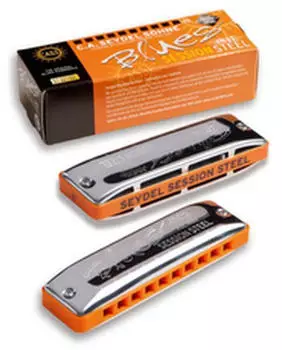 Seydel Session Steel-Eb Mundharmonika (ABS-Kanzellen orange)