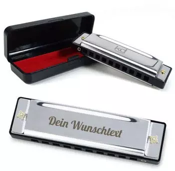 Keepdrum Bluesharp Mundharmonika C-Dur mit Gravur