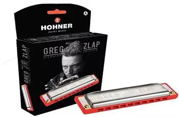 Hohner Greg Zlap Signature Mundharmonika, La/A, 10 Löcher, schwarz (653720)