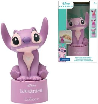 Lexibook Disney Stitch Angel Nachtlicht mit Lautsprecher und Farbwechsel Rosa (NS01D1)