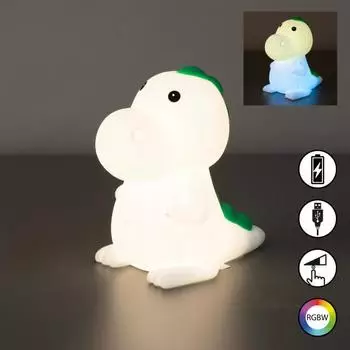 FHL easy Poldi LED-Nachtlicht Dino Silikon dimmbar Akku warmweiß (850438)