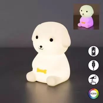 FHL easy Puppy LED Kinder-Nachtlicht Silikon, warmwei&szlig;, batteriebetrieben (850437)