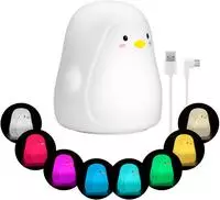 Wentronic 61648, Wentronic Goobay LED-Nachtlicht "Pinguin" - warmwei&szlig;es Licht und 7