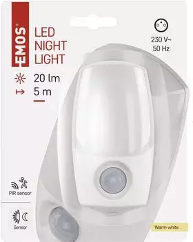 EMOS LED Nachtlicht mit Bewegungsmelder und D&auml;mmerungssensor, 230V (P3318)