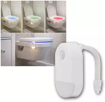Star Trading WC-Nachtlicht „Functional" RGB LED, Bewegungsmelder, batteriebetrieben