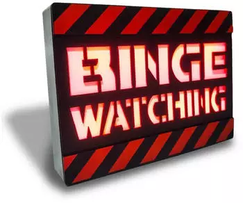 Mad Monkey Lampe "Binge Watching" schwarz, rot (2000025)