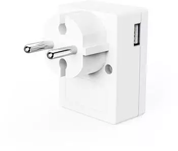 Hama LED-Nachtlicht f&uuml;r Steckdose, D&auml;mmerungssensor, USB-A/USB-C, warmwei&szlig;