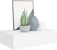 vidaXL Wandregal mit Schublade Wei&szlig; 40x23,5x10 cm MDF
