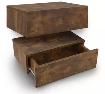 Juskys Nachttisch 46x15cm 2 Stk. natur