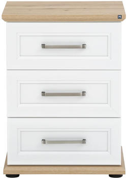 Maja Nachtkommode Villo 47,9x41,3x65,5cm weiß matt/asteiche