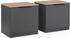 anthrazit/eiche: VICCO Betti 50x50cm 2 Stk.