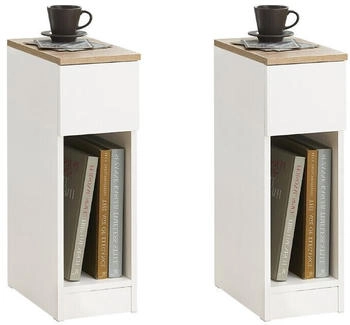 SoBuy Konsolentisch 20x60x35cm wei&szlig; 2 Stk. (FBT111-WNx2)