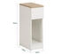SoBuy Konsolentisch 20x60x35cm weiß 2 Stk. (FBT111-WNx2)