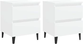 vidaXL 2 Stk. Wei&szlig; 40x35x50 cm Holzwerkstoff (805870)