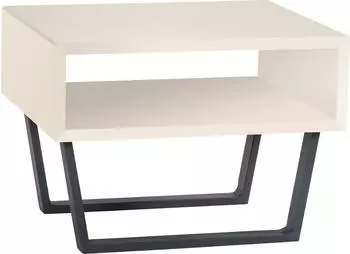 Hasena Jose Nachttisch mit Metallkufen Buche wei&szlig; (001972015827)