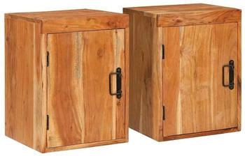 vidaXL 2 pcs Braun 35 x 33 x 48 cm Massivholz Akazie (4016729)