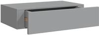 vidaXL Wandregal mit Schublade Grau 40x23,5x10 cm MDF
