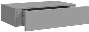 vidaXL Wandregal mit Schublade Grau 40x23,5x10 cm MDF (330245)