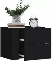 vidaXL Wand-Nachttisch Schwarz 45x30x35 cm