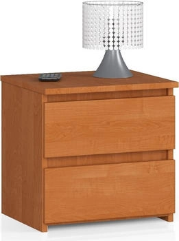 Akord Furniture Factory Nachttisch CL2 in der Farbe Erle mit 2 Schubladen B40 x H40 x T35 cm