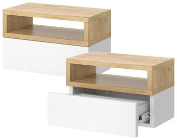 VICCO Nachttisch Urbano 45 x 28 cm 2er Set Goldkraft Eiche