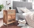 Wohnling Nachttisch Mango Massivholz / Metall 40x60x30 cm Boxspringbett Design mit 3 Schubladen Wiener Geflecht mit Stauraum