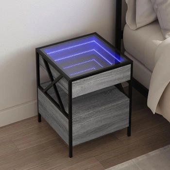 vidaXL mit Infinity-LED Grau Sonoma 40x40x51 cm (3284104)